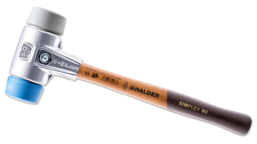 Maillet SIMPLEX ø 40 mm bleu/gris, boîtier en aluminium