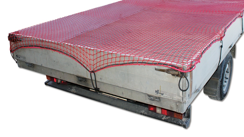 Filet de recouvrement rouge, sans noeud, 250 x 350 cm