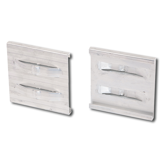 Endverbindungsclip Aluminium silber 14 cm