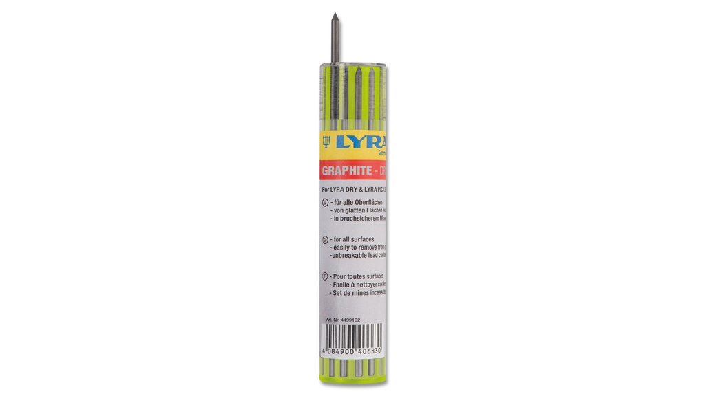 Recharge de mine LYRA-DRY graphite, 12 mines