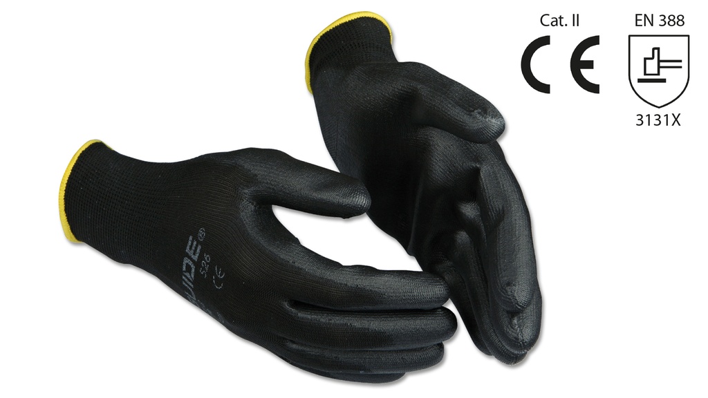 Schutzhandschuh GUIDE, schwarz, Grösse 9