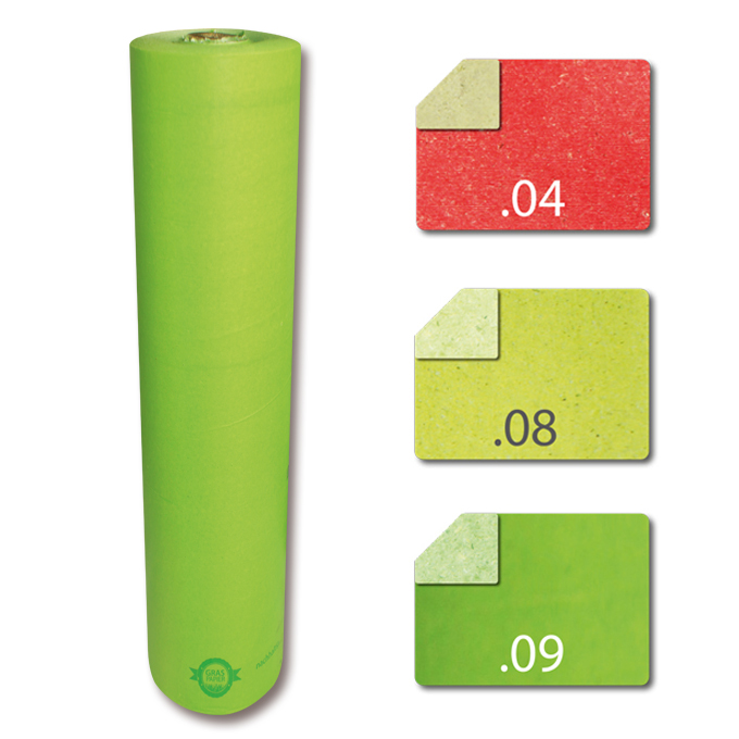 Graspapier 40 g/m2, klarapfel, 75 cm breit