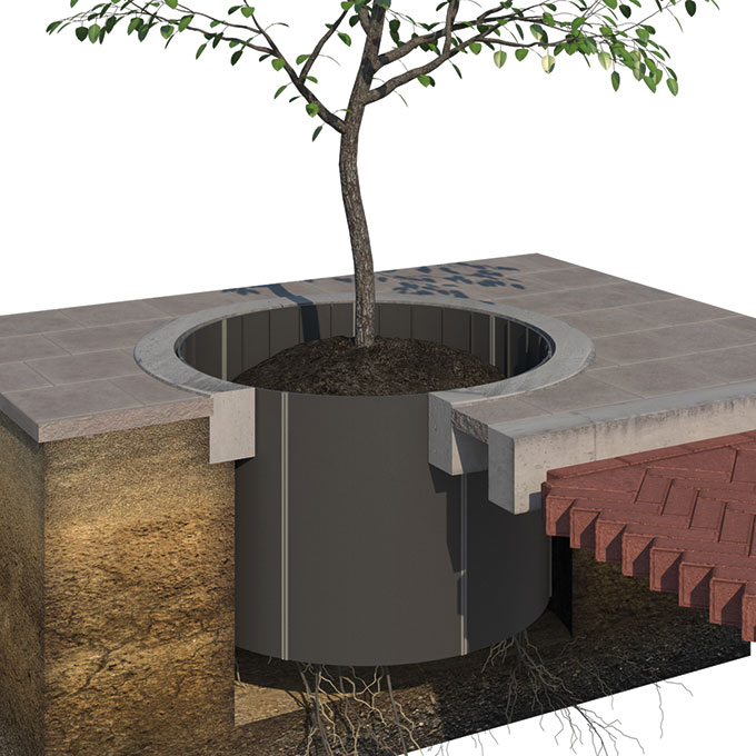 Wurzelführungsplatte 45 cm hoch, 60 cm lang