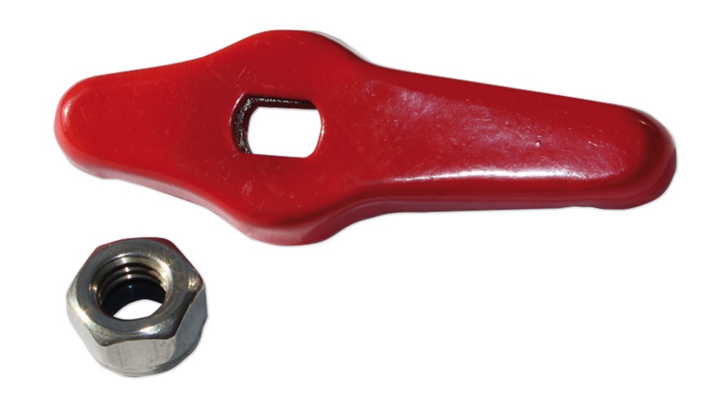 Metallgriff rot mit Mutter zu Art. 154.072