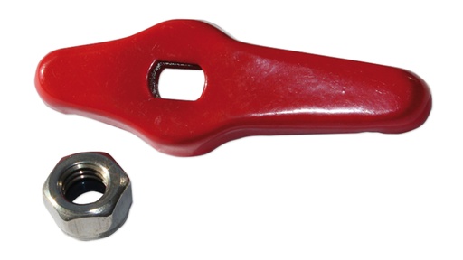 Metallgriff rot mit Mutter zu Art. 154.072
