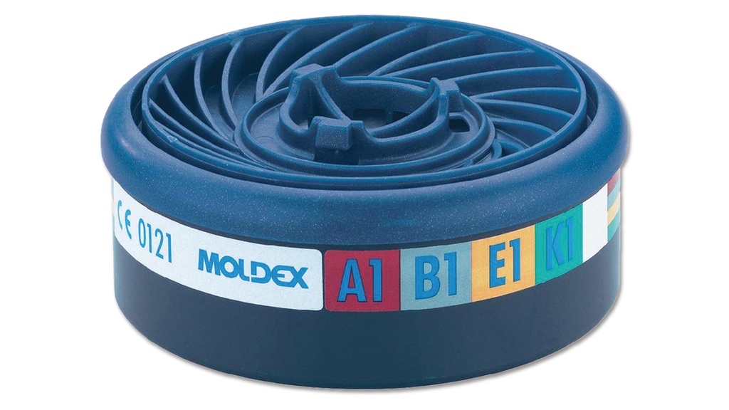 Gasfilter A1B1E1K1 zu Gummi-Masken MOLDEX, Pack à 2 Stück