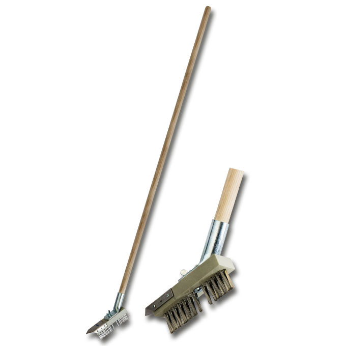 Brosse pour joints, garniture cunéiforme en INOX