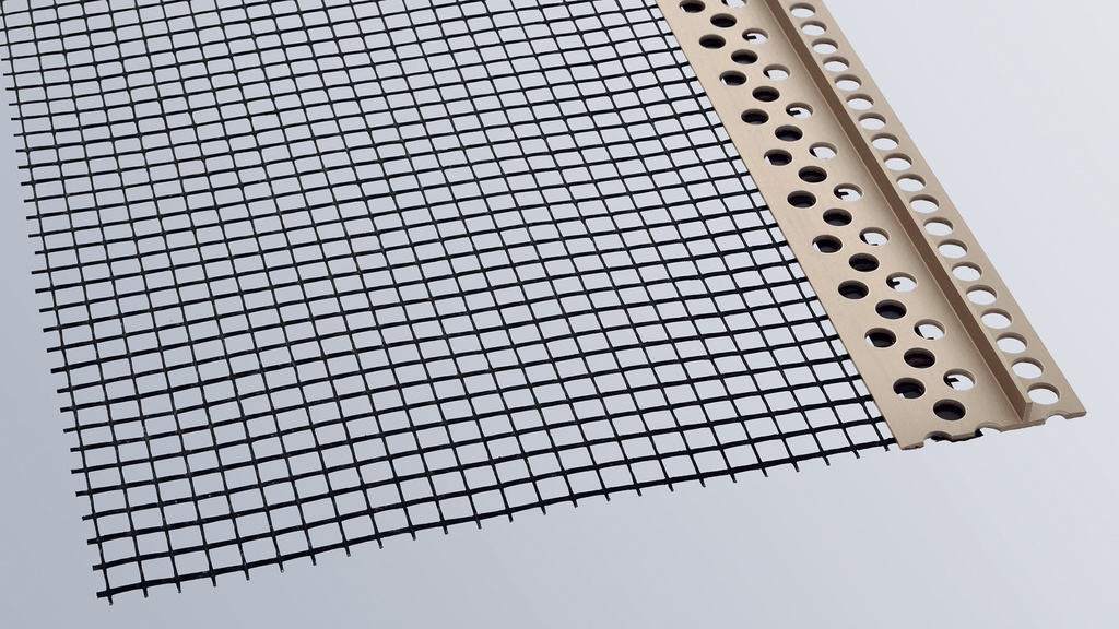 Randabschlussprofil steinfix® netz graubeige, Länge 200 cm, Steghöhe 10 mm