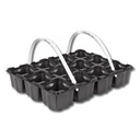 Tragepackung 12 (2x6) Mulden, Topfmass 9/9 cm, ohne Tragegriff