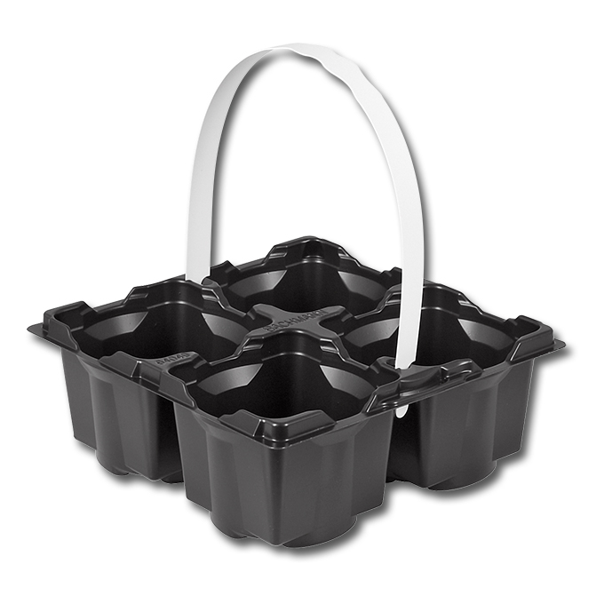 Clayette 4 alvéoles, mesure de pot 9 cm, sans poignée