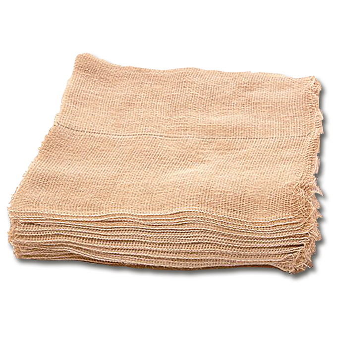 Tissé en JUTE super, 200x200 cm, en paquets de 25 pcs.