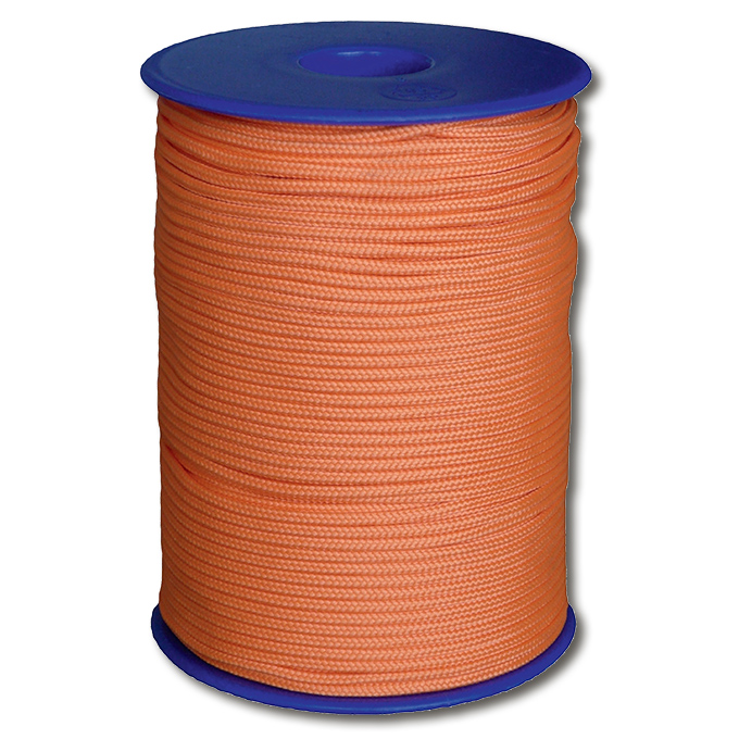 Cordeau traçeur polyester, orange fluorescent, ø 2.5 mm, 50 m