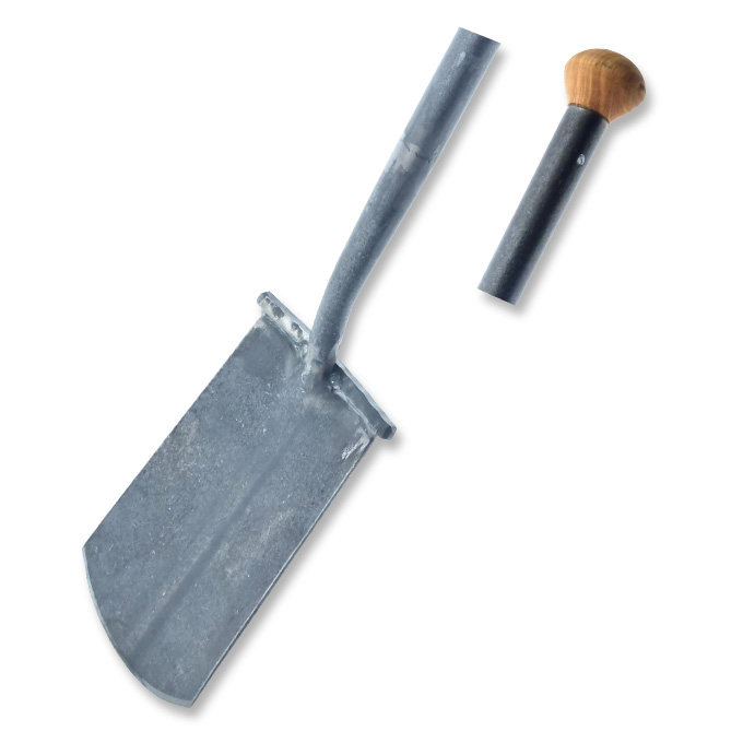 Kraftspaten KRUMPHOLZ, rund, Blattgrösse 29 x 16 cm