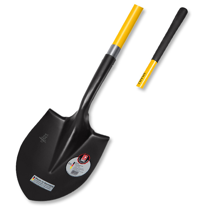 Bêche IDEAL avec manche en fibre de verre, lame 30 x 22 cm