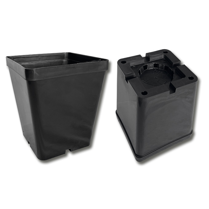 Conteneurs rectangulaires noirs, 12 x 12 x 14 cm, 270 pièces