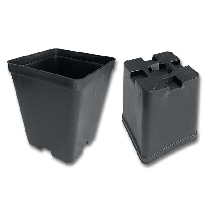 Conteneurs rectangulaires noirs 10 x 10 x 12 cm, 450 pièces