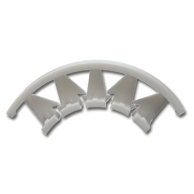 Renfort demi lune 6 mm blanc, flexible court, 500 pièces