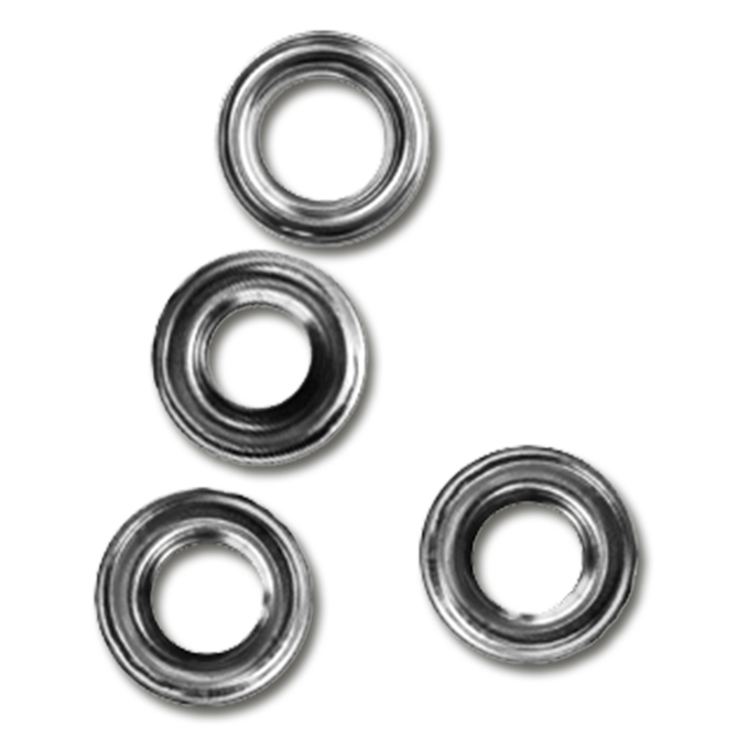 OEillets chromés, pour presse à oeillets portative LÖWE, paquet de 500 paires