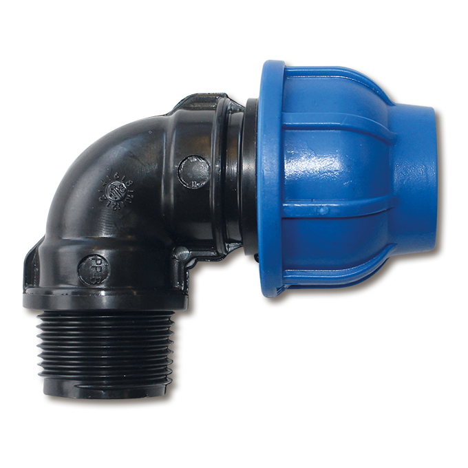 Klemmverschraubung 90° mit AG 20 mm x ¾"