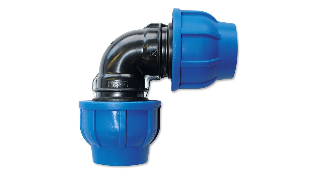 Raccord compression 90° 32 x 32 mm