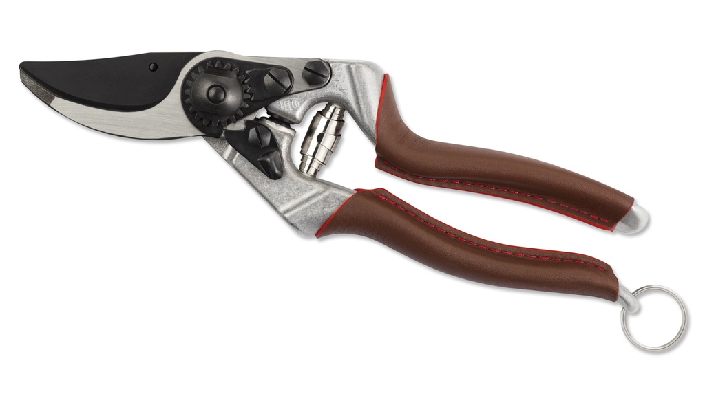 Sécateur FELCO 8 Elite, lame Black F-Tech, poignées recouvertes de cuir, longueur 21 cm