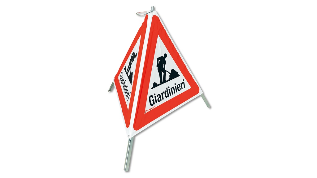 TRIOPAN-Faltsignal, Signal 1.14 «Giardinieri», tagesleuchtend, Grösse 90 cm