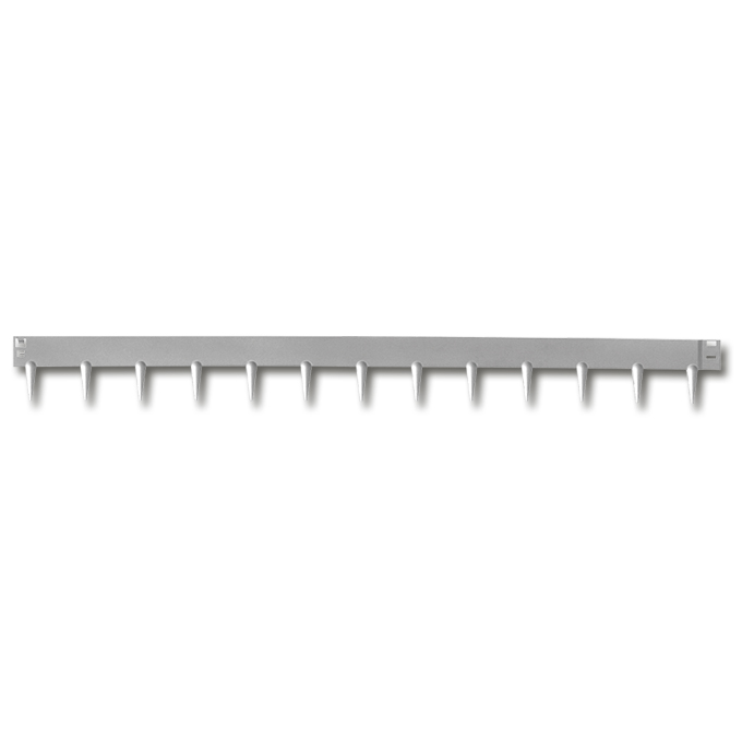 Bordure en acier broches fixes, galvanisée, 2.5 mm x 10 cm, longueur 225 cm