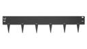 Bordure en acier broches fixes, anthracite, 1.6 mm x 10 cm, longueur 100 cm