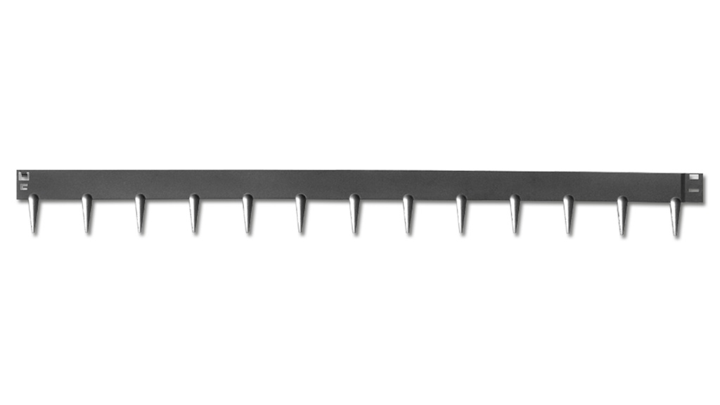Bordure en acier broches fixes, anthracite, 2.5 mm x 10 cm, longueur 225 cm