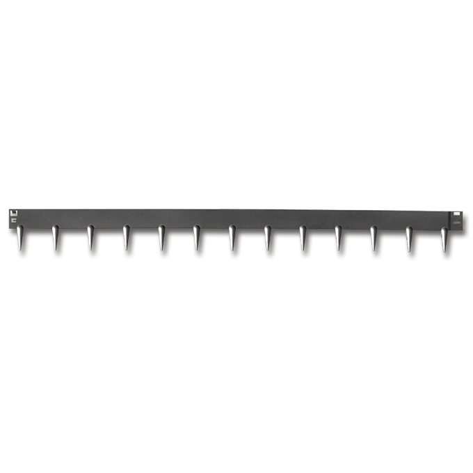 Randbegrenzung Stahl feste Zacken, anthrazit, 2.5 mm x 10 cm, 225 cm lang
