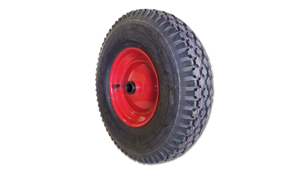 Ersatzpneurad Ø 400x100 mm, mit Stahlfelgen und Stollenprofil