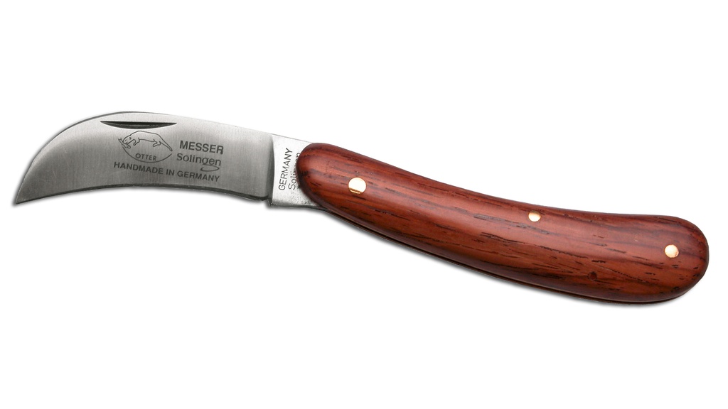 Kopulierhippe Holzbeschalung, Klinge gebogen, 9 cm lang