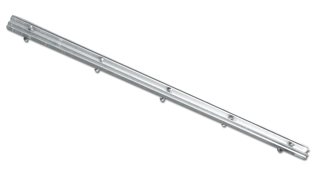 Barre en fer en U zingué 150 cm, 7 vis
