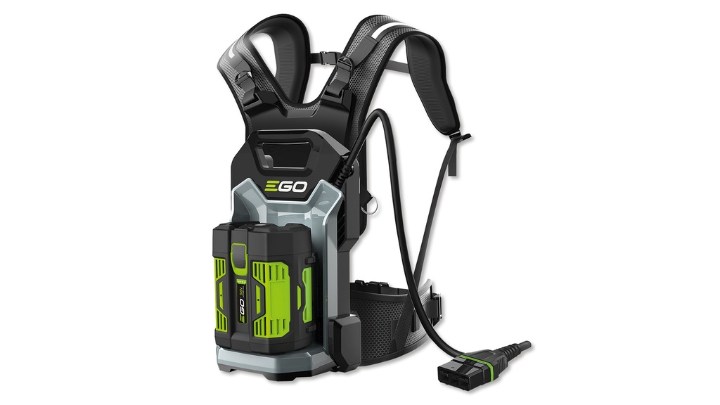 EGO Rücken-Tragsystem (ohne Akku) mit Kabel, Hüftgurt und Adapter