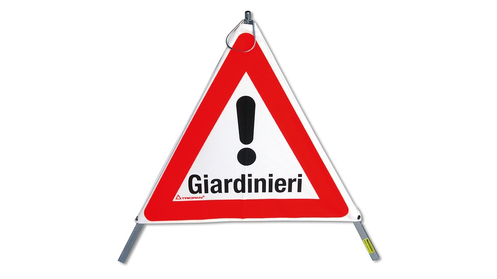 TRIOPAN-Faltsignal, Signal 1.30 «Giardinieri», tagesleuchtend, Grösse 90 cm