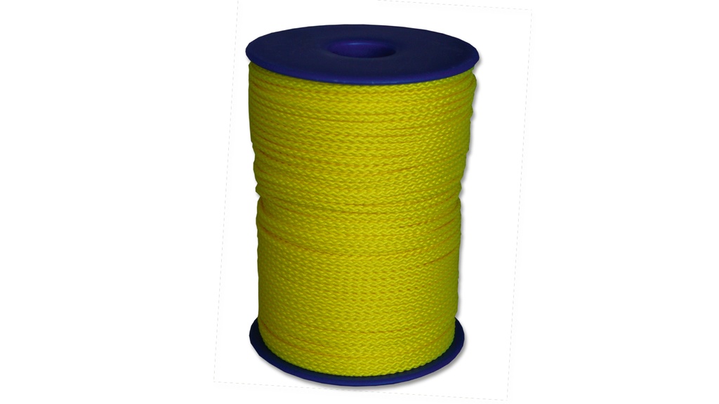Trassierschnur Polyester, gelb fluoreszierend, ø 2.5 mm, 50 m