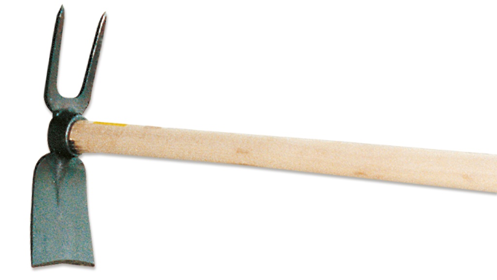Sarcloret de jardin, 2 dents, manche en frêne 140 cm