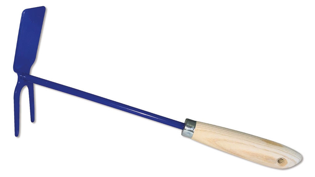 Unkrauthäckchen, flache Haue mit 2 Zinken, 33 cm lang