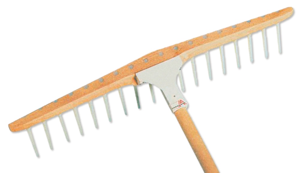 Fauchet en bois avec dents en nylon, largeur 73 cm