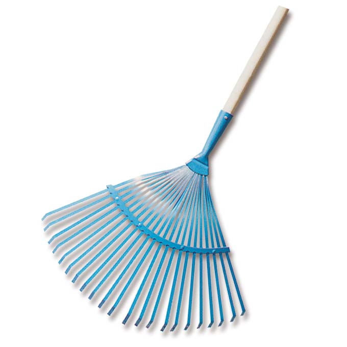 Laubbesen flach mit Stiel, 43 cm breit