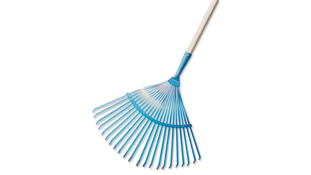 Laubbesen flach mit Stiel, 43 cm breit