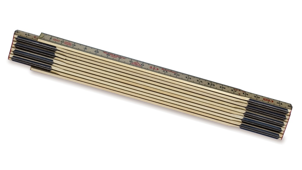 Original-Schwedenmeter Birkenholz, 10 Glieder, 2 m lang