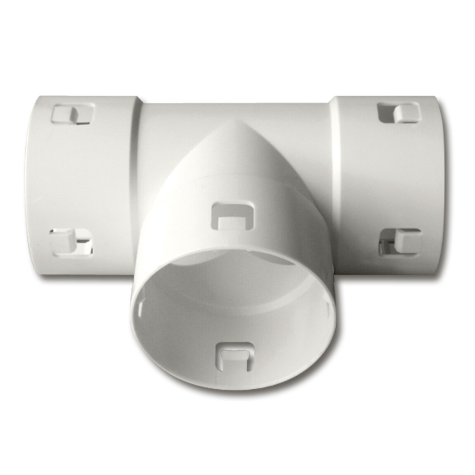 Pièce en T blanc, pour tube drain 202.750