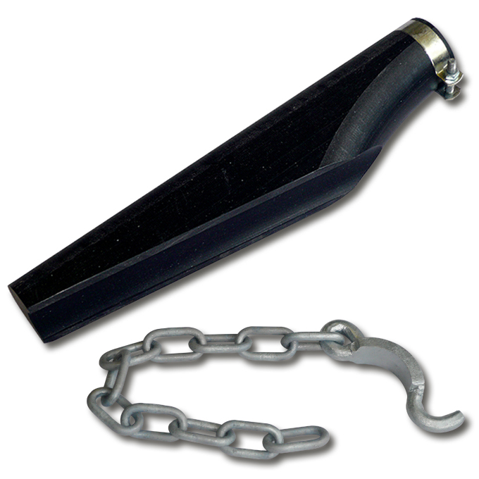 Mettre-poteau en plastique avec chaîne zinguée