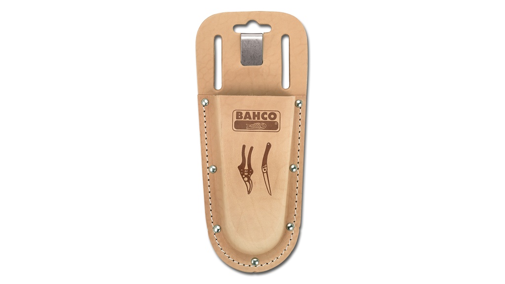 Baumscherenträger BAHCO aus Leder, mit Metall-Clip