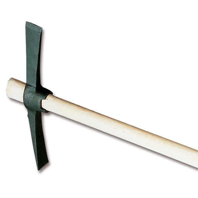Pioche à deux taillants avec manche, poids 2.8 kg
