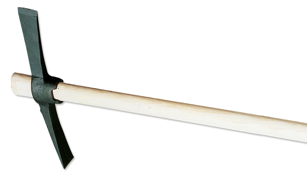 Pioche à deux taillants avec manche, poids 2.8 kg