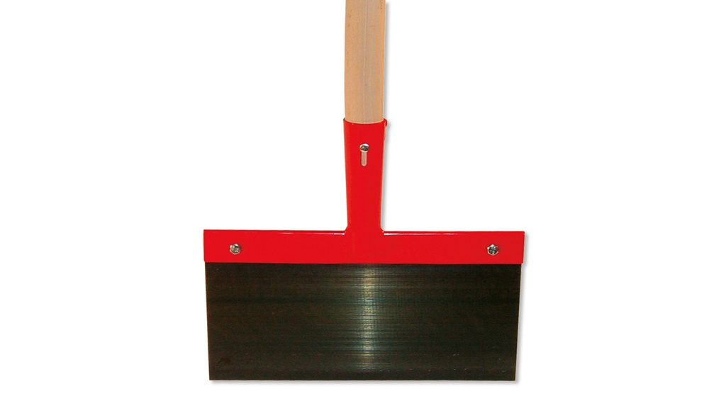 Stossscharre, 30 cm breit, mit Stiel 120 cm