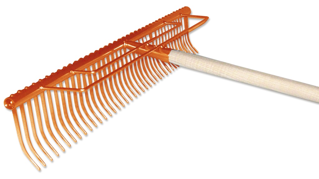 Rateau à gazon avec manche, largeur 70 cm