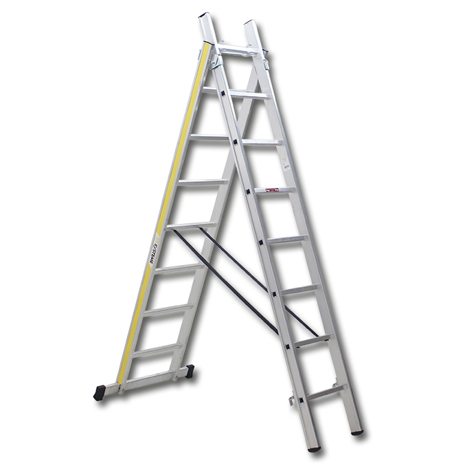 Aluleiter HB TREND, 2 x 8 Sprossen, 3.82 m